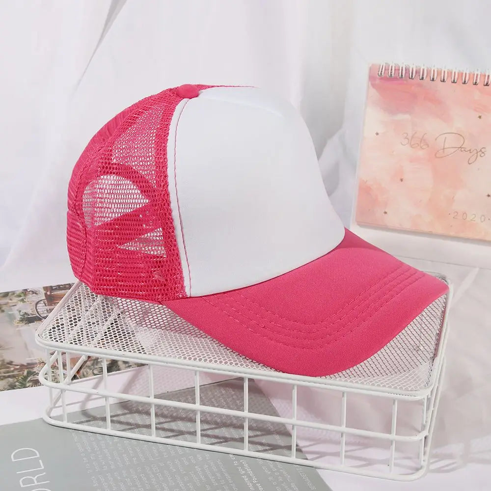 Unisex Plain Baseball Cap Fashion Adjustable Trucker Baseball Cap Men Women