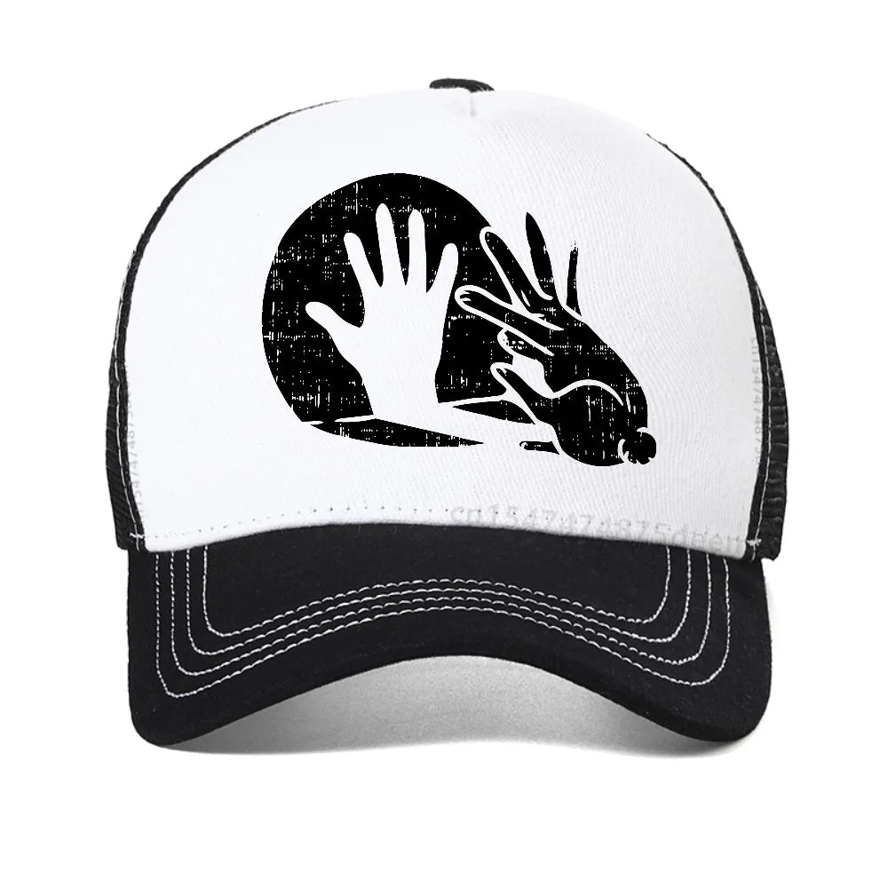 Animal Bunny Shadow Play Pun Cap Man Adjustable Baseball Caps