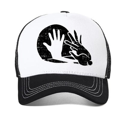 Animal Bunny Shadow Play Pun Cap Man Adjustable Baseball Caps