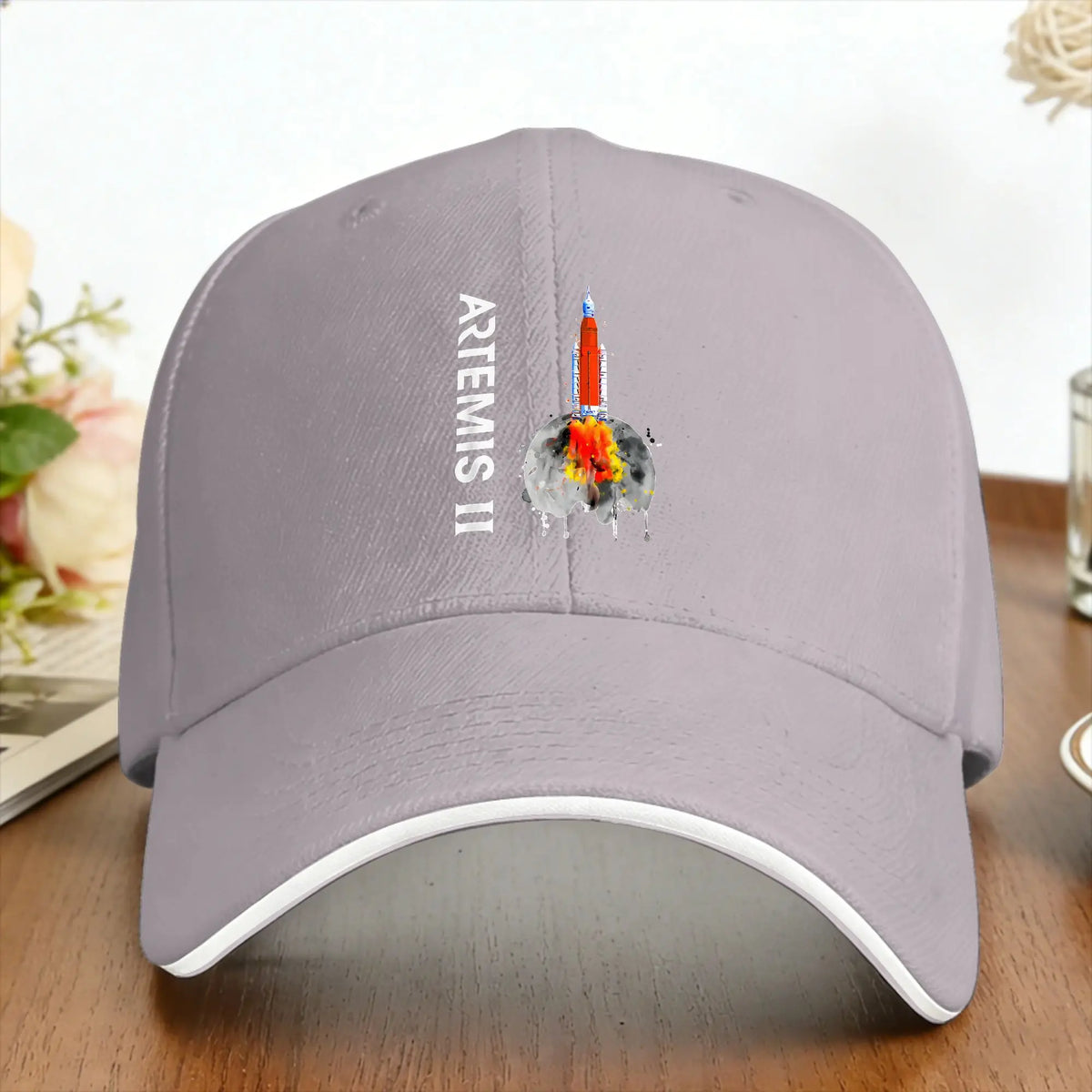 Artemis 2 Route Map SLS Rocket To The Moon And Beyond Sun Baseball Cap