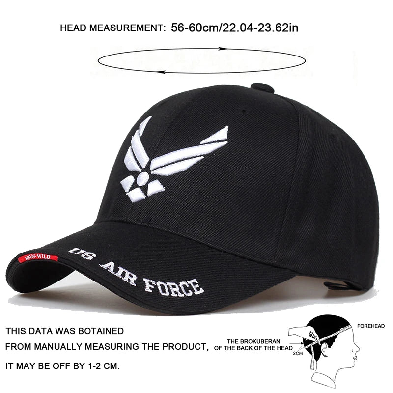 US Air Force V-Mark Embroidery Baseball Caps Spring And Autumn
