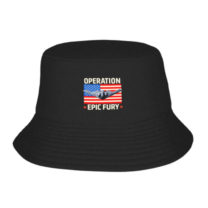 Operation Epic Fury Bucket Hat Outdoor Fisherman Caps For Men Women