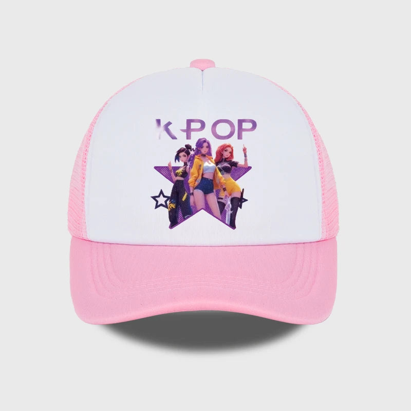 K-POP Girl Group Printed Mesh Cap  Baseball Cap