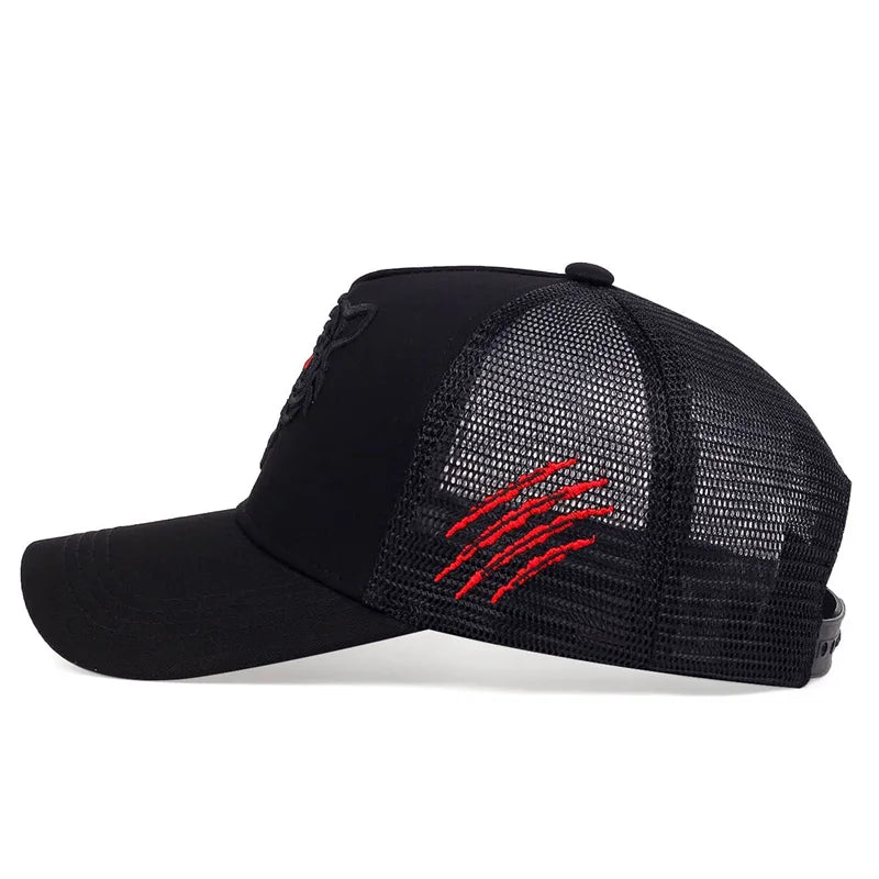 Tiger Embroidery Baseball Cap Men Women Hip Hop Hat