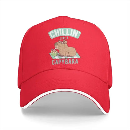 Chillin Like a Capybara Baseball Cap
