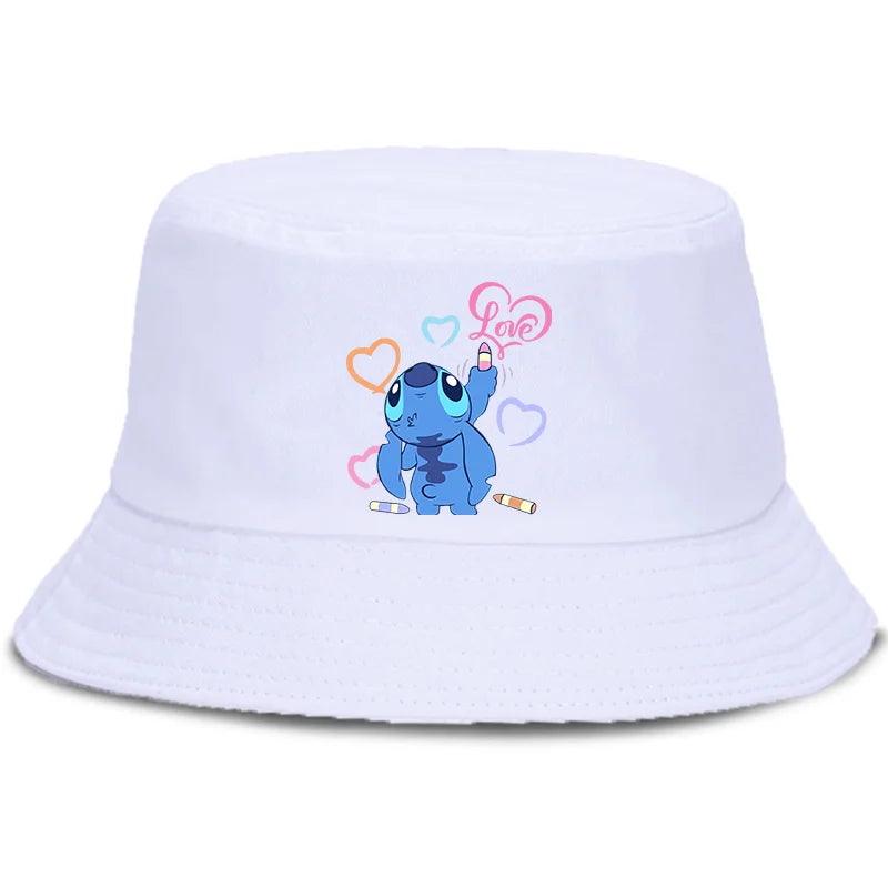 Lilo Stitch Parent-child Bucket Hat Summer Panama Bucket Cap Women Men