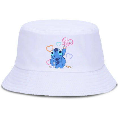 Lilo Stitch Parent-child Bucket Hat Summer Panama Bucket Cap Women Men