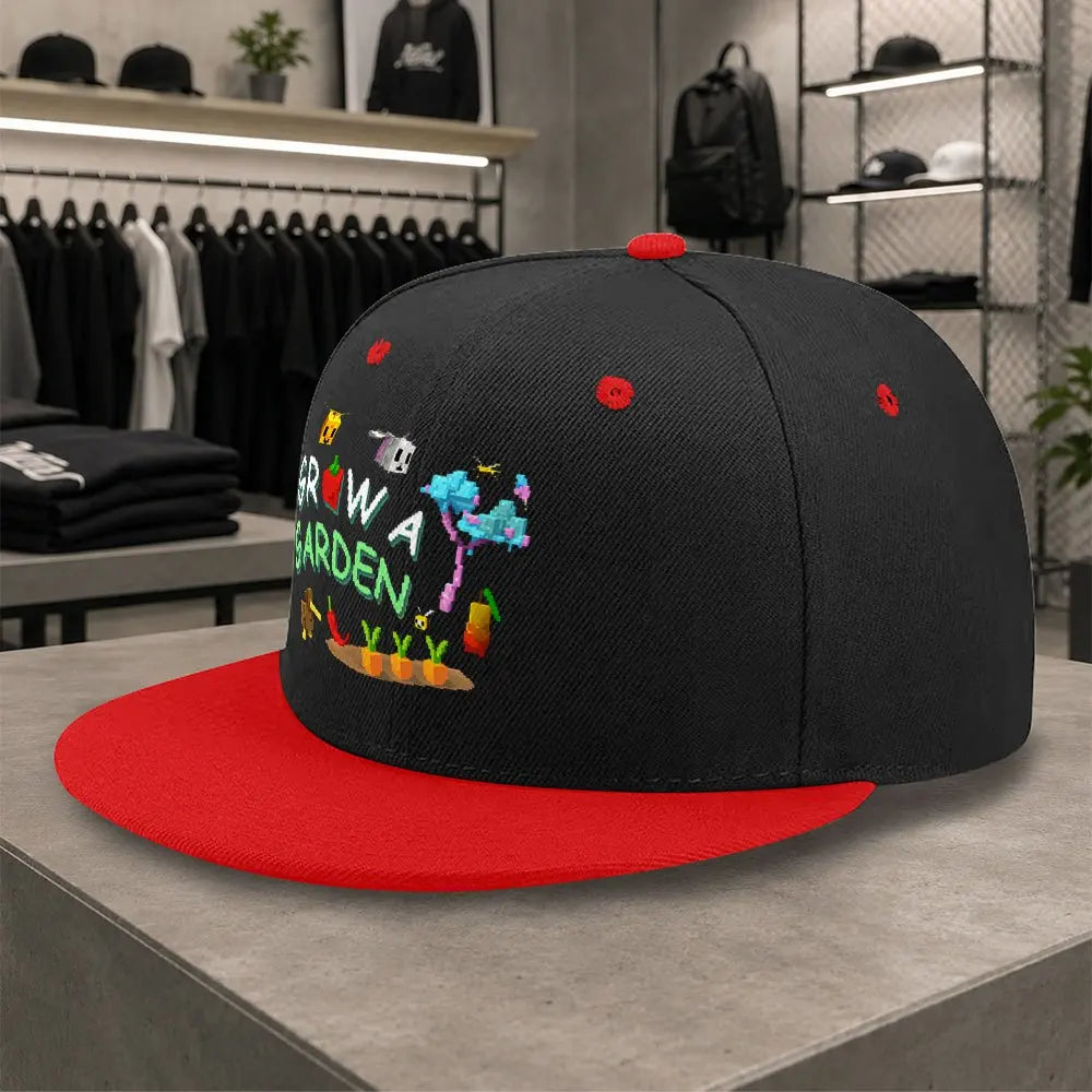 GROW A GARDEN Pixel Style Unisex All-Match Snapback Cap