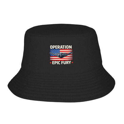 Operation Epic Fury Bucket Hat Outdoor Fisherman Caps For Men Women