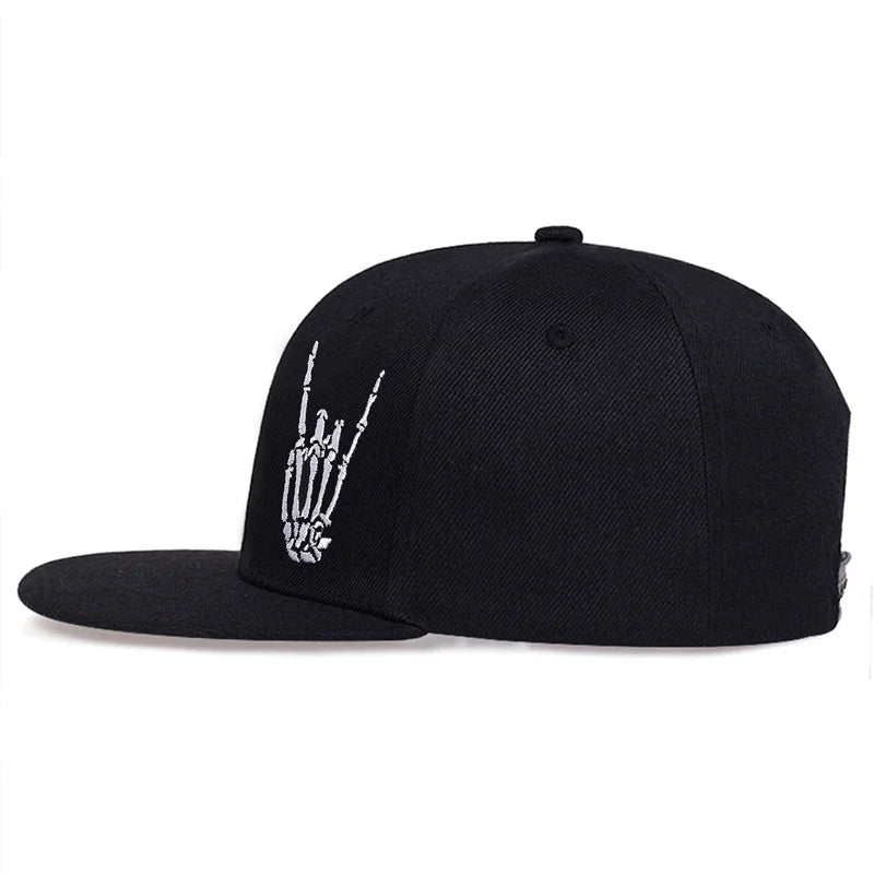 Finger Embroidery Baseball Cap Cotton