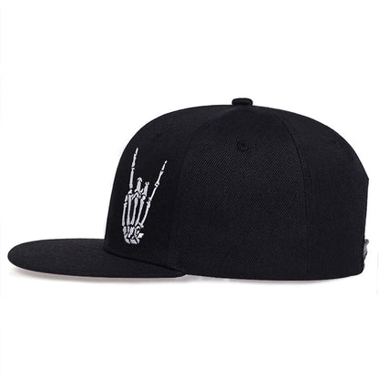 Finger Embroidery Baseball Cap Cotton