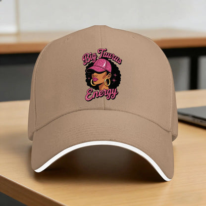 Big Taurus Energy Black Girl Baseball Cap