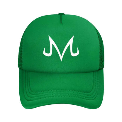 Majin Buu Print Mesh Net Caps Solid Color Baseball Cap