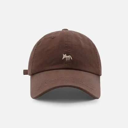 Retro Embroidered Embroidery Baseball Cap Animals Peaked Cap Canvas Baseball Hat