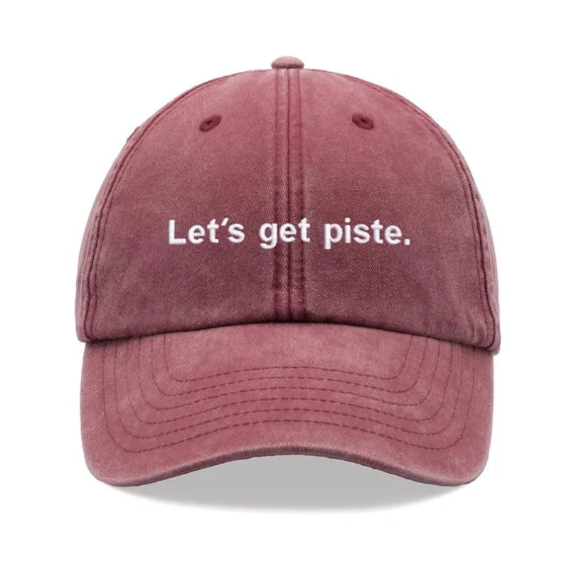 "Let's Get Piste" Baseball Caps For Women