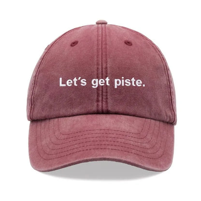 "Let's Get Piste" Baseball Caps For Women
