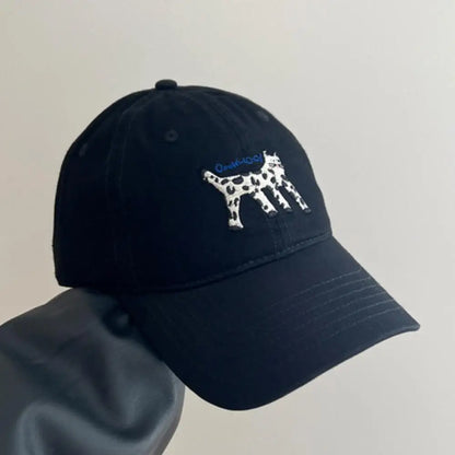 Cat Embroidered Cotton Mesh Baseball Cap