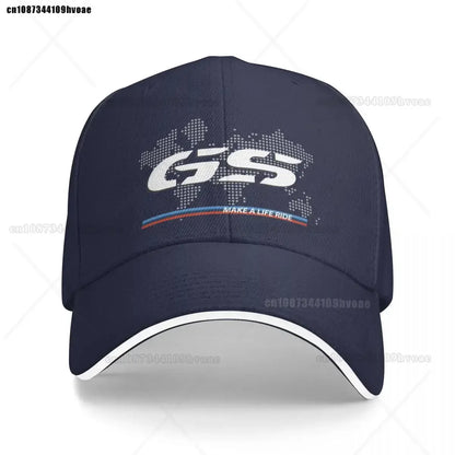 Motorcycle GS World Map Racing Baseball Cap