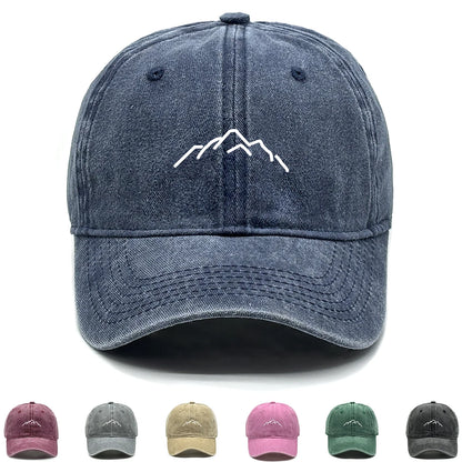 Unisex Washed Cotton Cap Mountain Vintage Baseball Cap