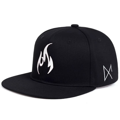 Unisex Street Dance Honour Streetwear Fire Flame Snapback Cap