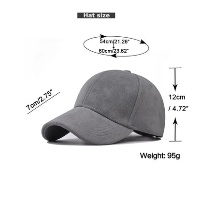 Vintage Faux Suede Baseball Cap