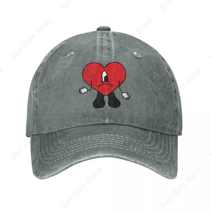 Bad Bunny Denim Baseball Cap Men Un Verano Sin Ti Music Cap Summer Autumn Vintage Casquette