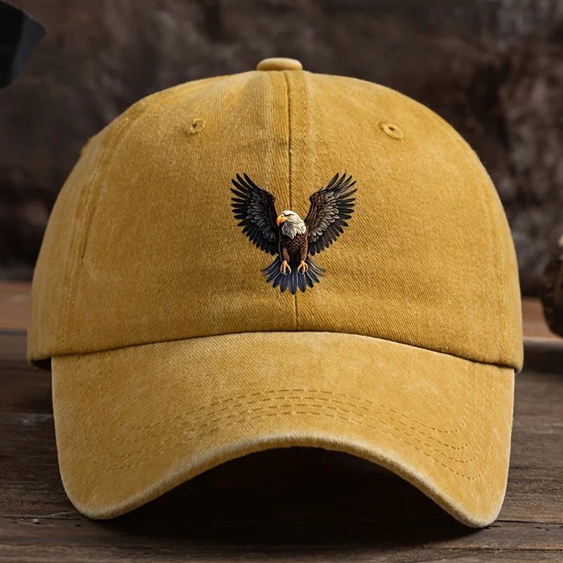 A Winged Eagle Print Baseball Cap For Men's Outdoor Hat