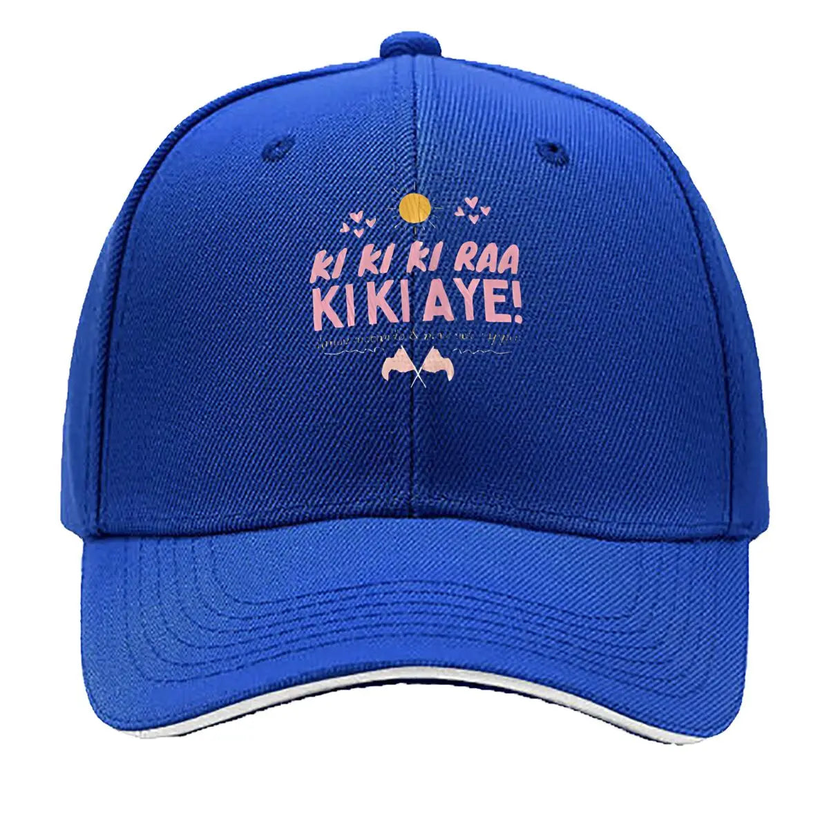 Ki Ki Ki Raa Kiki Aye Pink Text Sandwich Baseball Cap