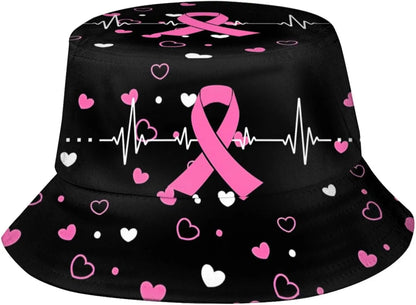 Breast Cancer Awareness Bucket Hat for Women Fashion