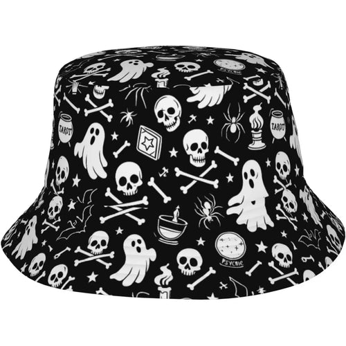 Skull Ghost Spider Bucket Hats