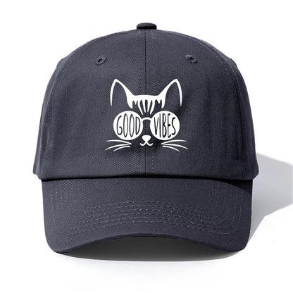 GOOD VIBES Print  Baseball Cap For Adults