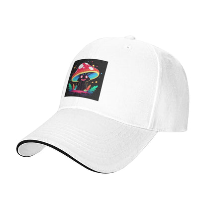 Shroomy Happy Spirit Trippy Mushroom Cap Casual Baseball Caps