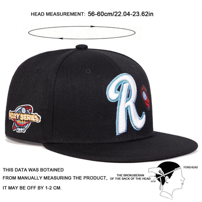 Unisex R Letter Embroidery Hip-hop Hats Baseball Caps Sunscreen Hat Snapback Caps