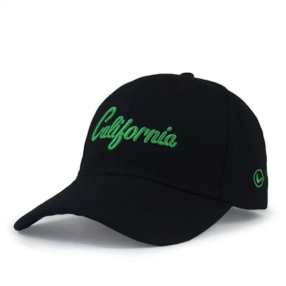New Mens Baseball Cap 3D California Embroidery Dad Hat Green