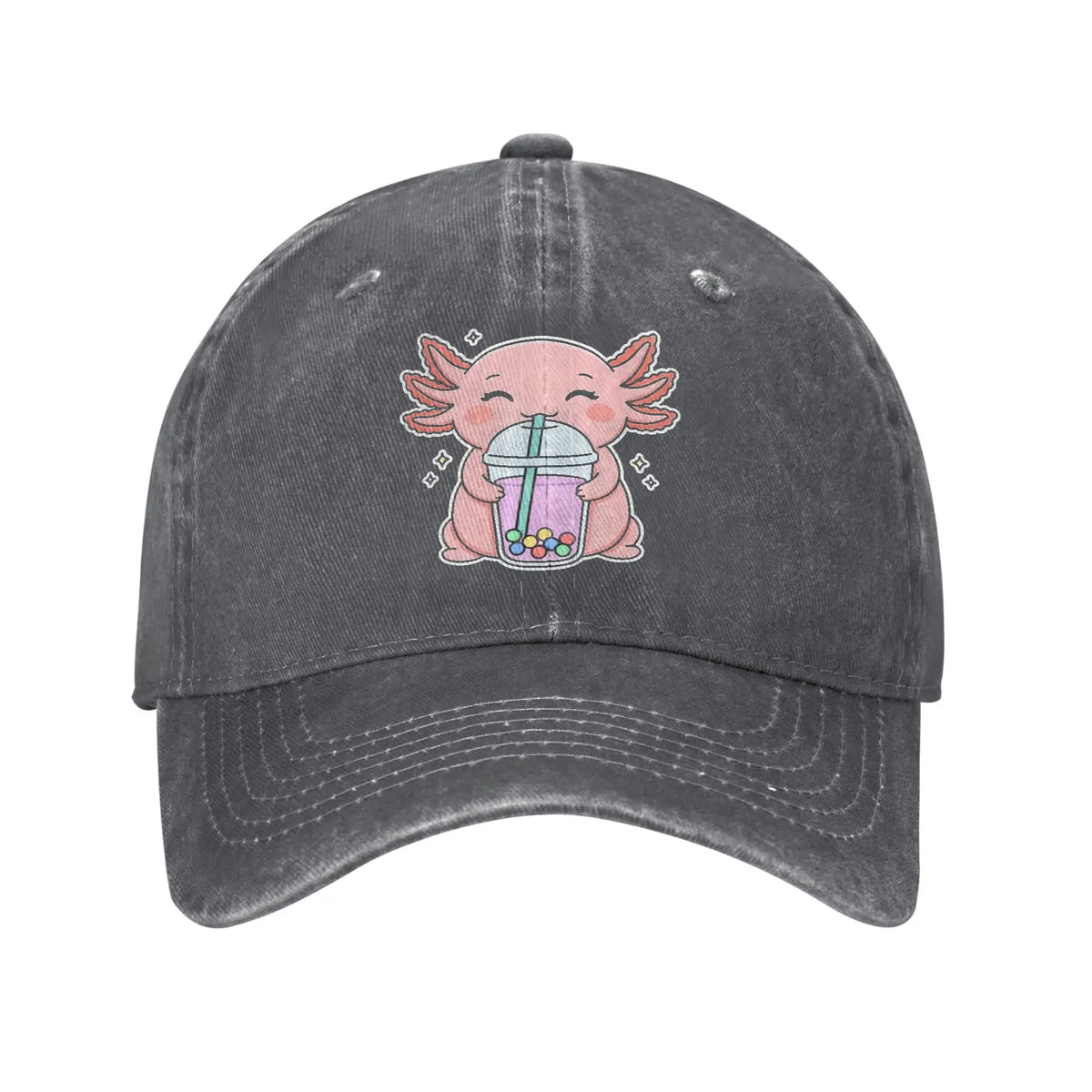 Axolotl Boba Tea Baseball Cap