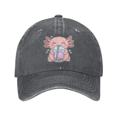 Axolotl Boba Tea Baseball Cap