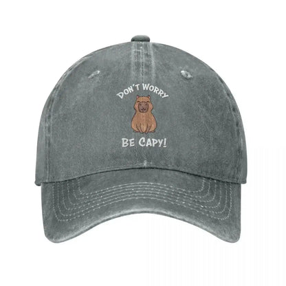 Don't Worry Be Capy Capybara Baseball Cap