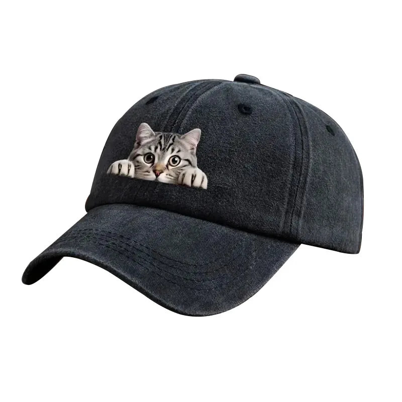 Fashion Washed Cotton Denim Baseball Caps Men Women