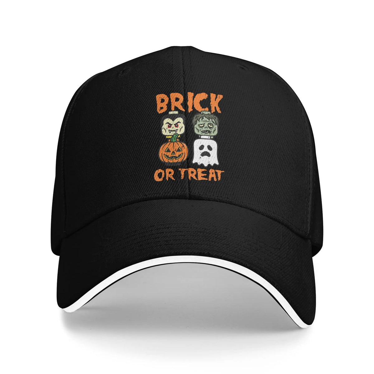 Baseball Cap Halloween Brick Or Treat Building Blocks