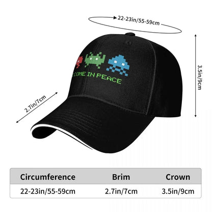 New Space Invaders Shooting Video Game We Come In Peace Durable Baseball Hat