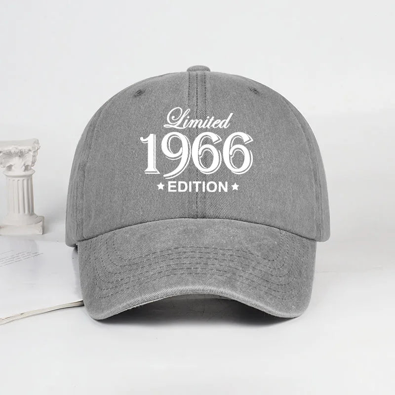 "Limited 1966 Edition" Print Washed Baseball Cap