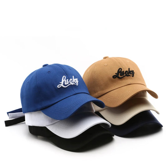 Lucky Embroidery Casual Baseball Cap For Women Men