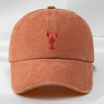 Unisex Leisure Fun Lobster Embroidered Baseball Caps