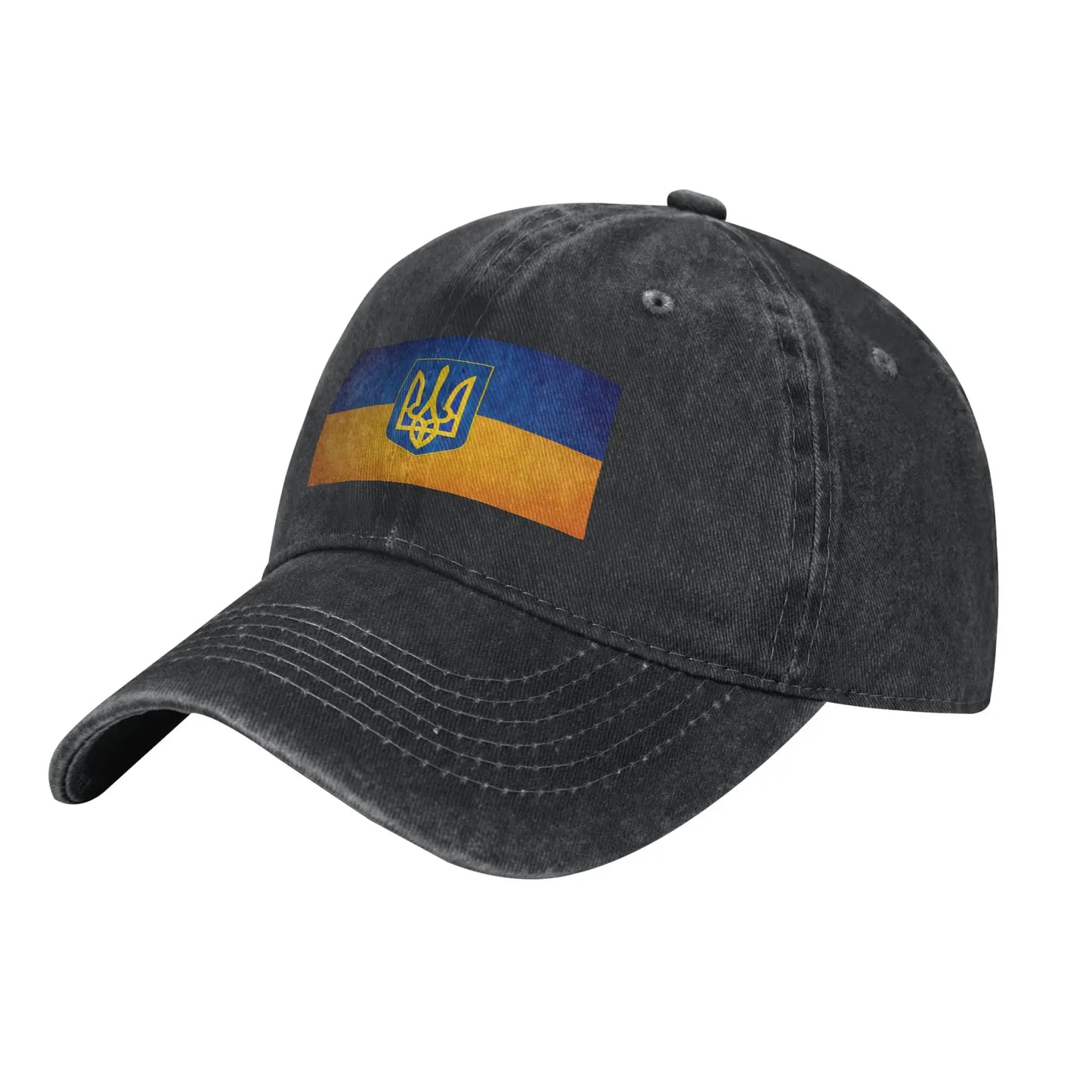 Ukraine Flag Washed Baseball Cap