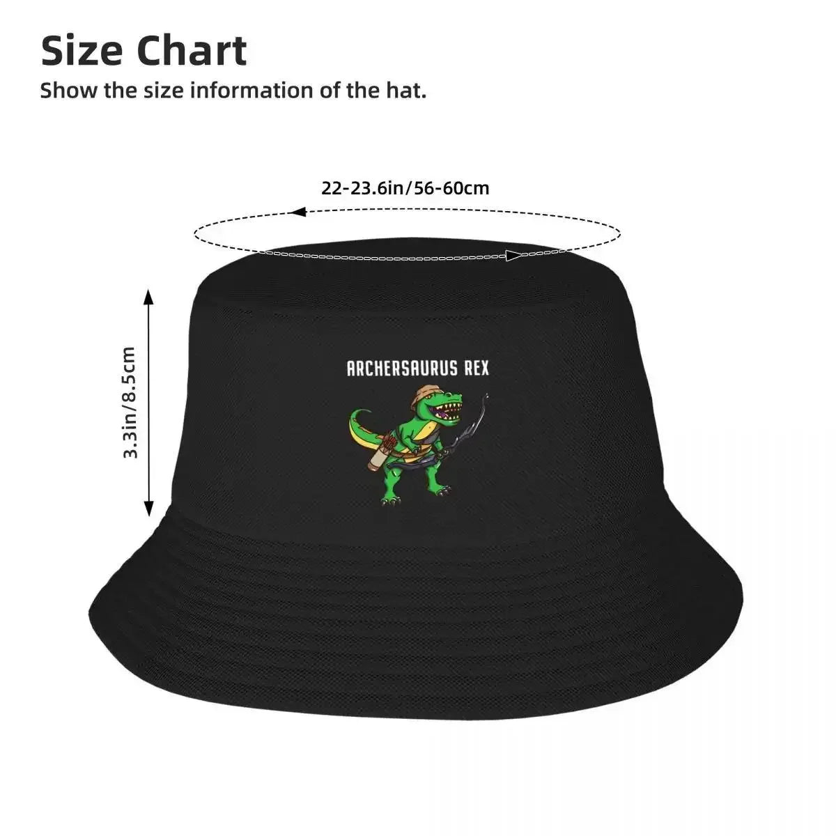 Archersaurus Rex Archery Bow Hunting Gifts Bucket Hat