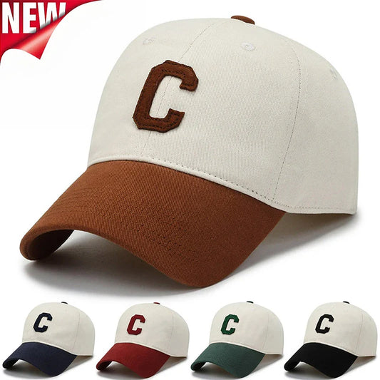 C-letter Embroidered Dual Color Baseball Cap