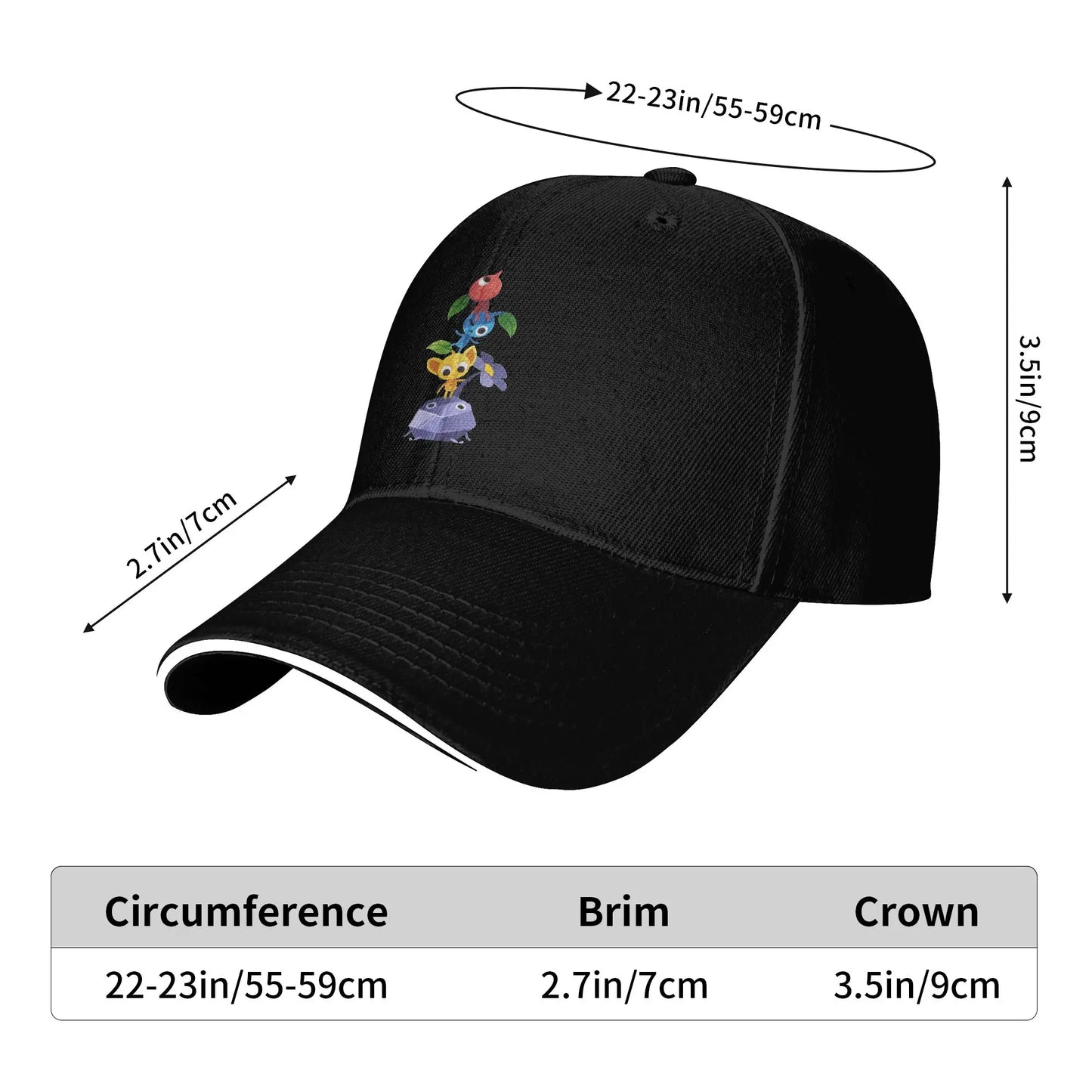 Pikmin Baseball Caps