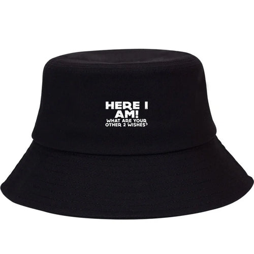 Bucket Hat Cotton Fisherman Hat For Women Men Funny Print