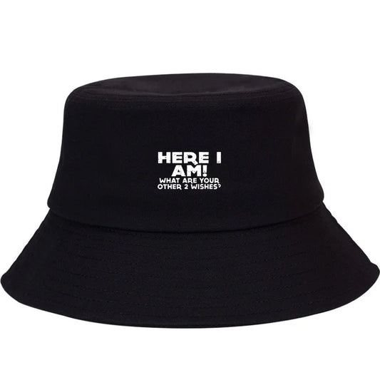 Bucket Hat Cotton Fisherman Hat For Women Men Funny Print