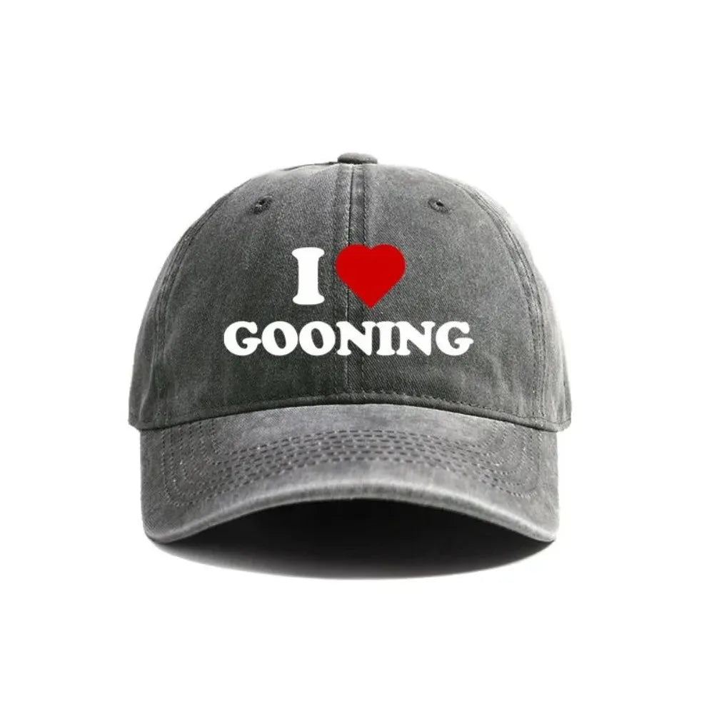Funny I Love Gooning Printed Baseball Cap